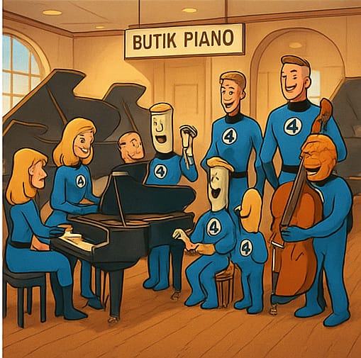 Fantastic Four : Harmoni Empat Pilar di Butik Piano