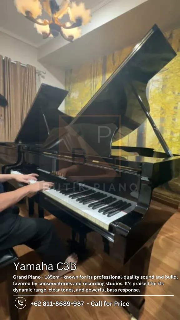Yamaha C3B Grand Piano Bekas Polished Ebony