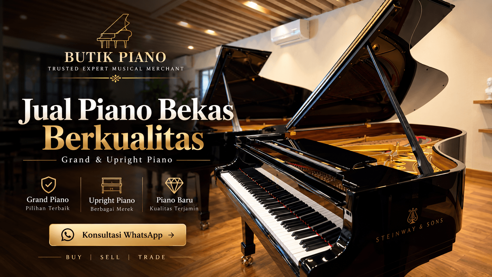 Butik Piano - Jual Piano Bekas Berkualitas, Grand & Upright Piano
